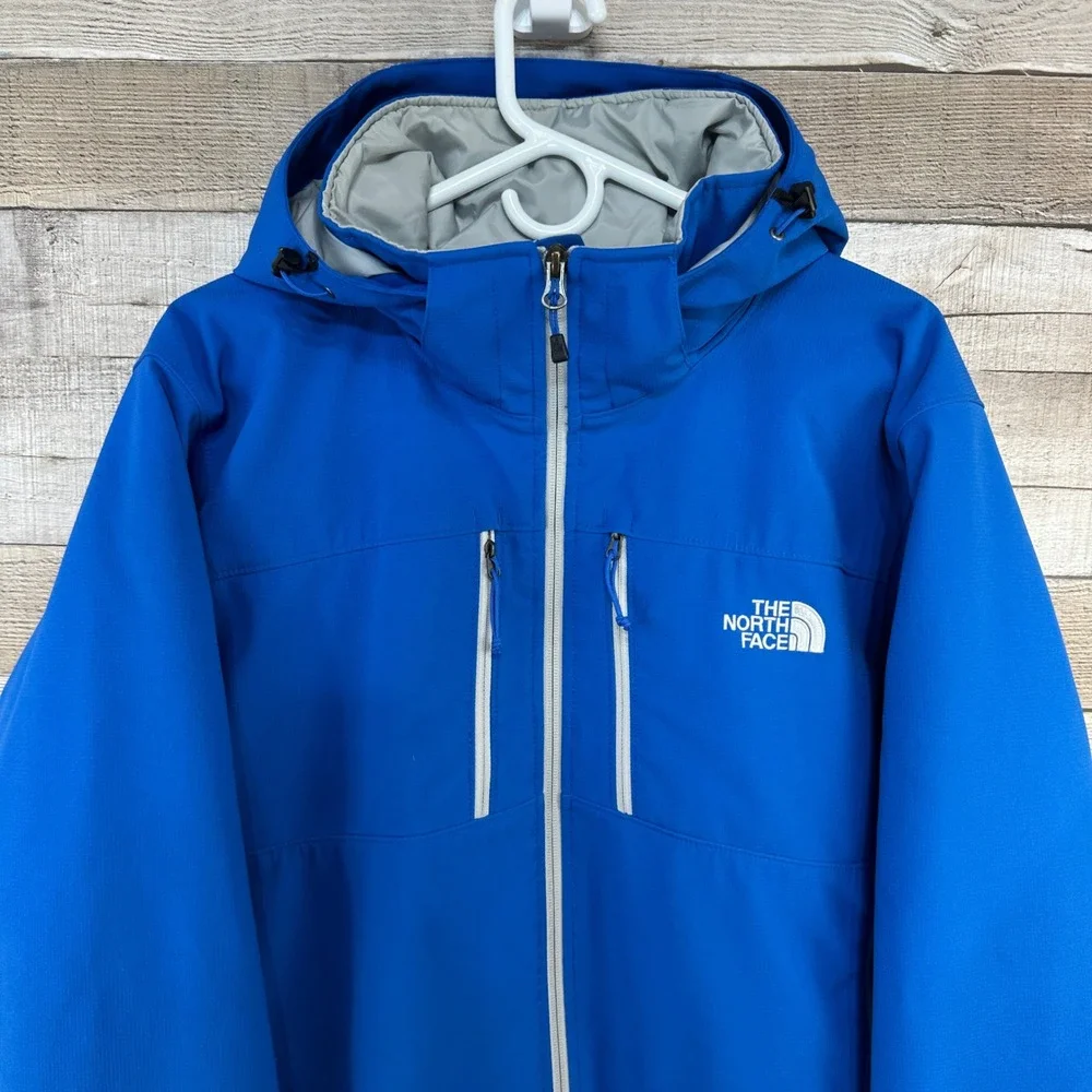The North Face Apex Elevation Windwall Blue Insulated Hooded Coat Mens Size L
